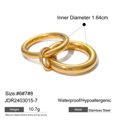Ring Niche High-End Feel Hand Jewelry Titanium Steel Non-Fading Accessories Stainless Steel Jewelry Rings