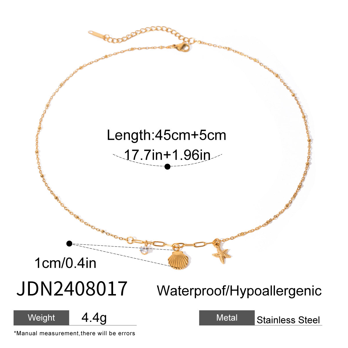 Titanium Steel Necklace Accessories High-end Bohemian Collarbone Chain Vacation Stainless Steel Jewelry