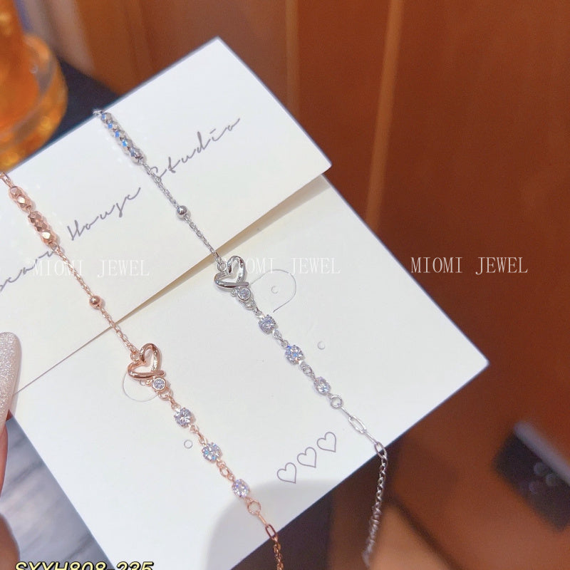 S925 Sterling Silver Crushed Ice Butterfly Bracelet for Women, Sparkling Exquisite Carousel Bracelet, High-End Niche Jewelry
