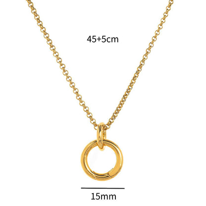 DIY Stainless Steel Heart Clover Rose Pendant Accessories DIY Furnace Vacuum Plating 18k Color Retention