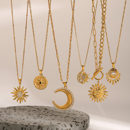 Stainless Steel Eight-Pointed Star Necklace High-End Ins Collarbone Chain Titanium Steel Necklace