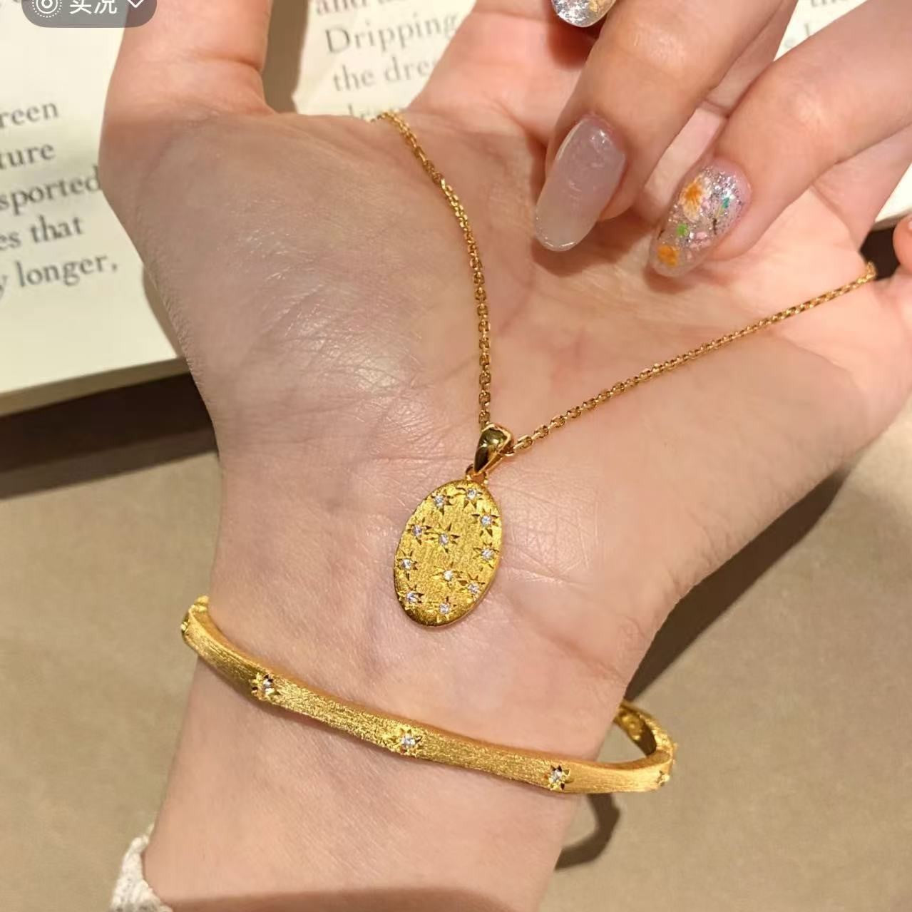 Pure Silver S925 Eight-Pointed Star Brushed Craft Niche Necklace Light Luxury High-End Simple Fashion Daily Versatile