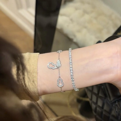 Gourd Bracelet for Women, Light Luxury, High-End Feel, Niche Design, Exquisite Retro Palace Style, Elegant Accessory