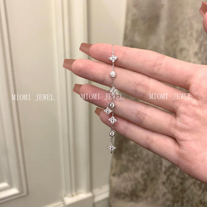 S925 Sterling Silver Full Zircon Bracelet for Women