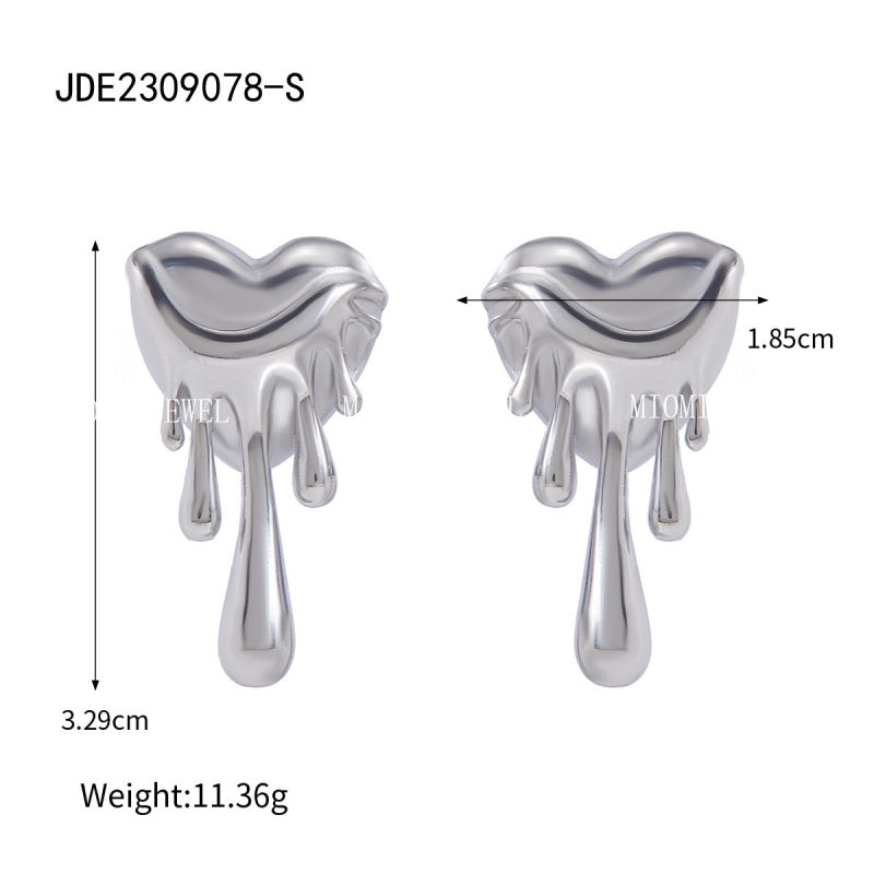 Stainless Steel Heart Zircon Bracelet Light Luxury High-end Titanium Steel Bangle Non-fading Women's Jewelry