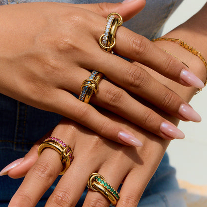 Zircon Ring Titanium Steel Non-Fading Jewelry Light Luxury High-End Feel Ring Hot-Selling Accessories Ring