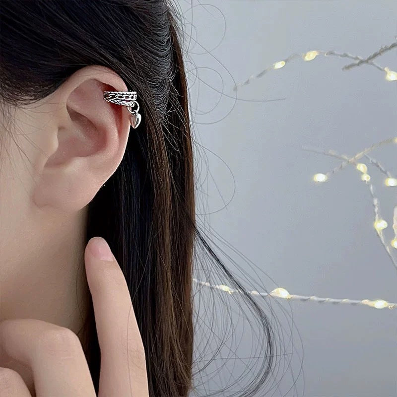 High-end European and American Style Small Heart Ear Cuff Non-pierced Ear Clip Personalized Painless Ear Jewelry