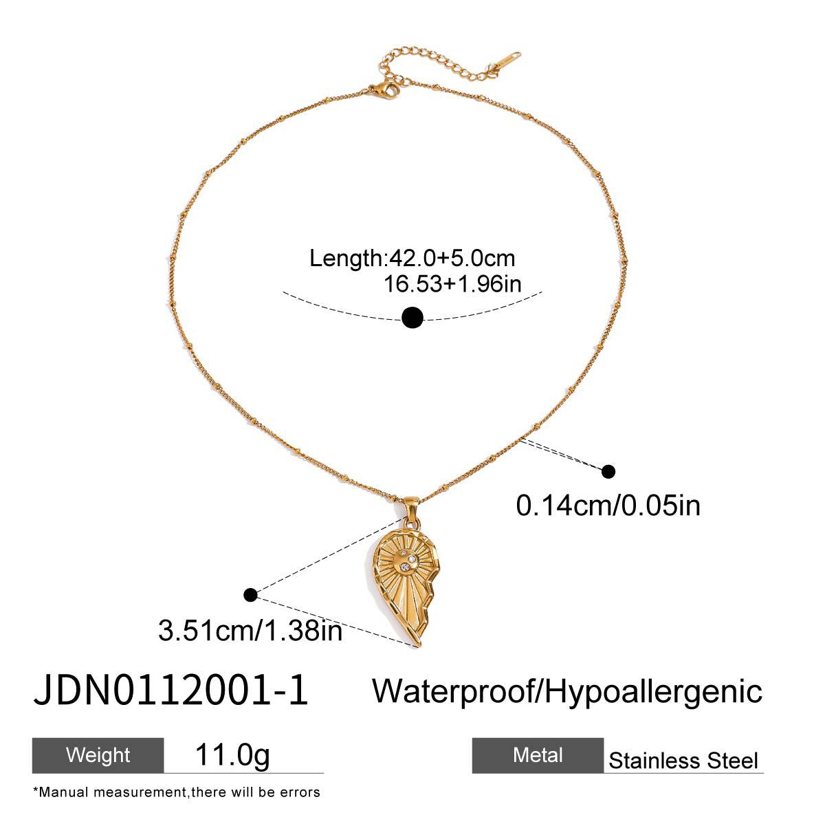 Heart Titanium Steel Necklace Light Luxury High-End Feel Accessories Non-Fading Jewelry Stainless Steel Necklace