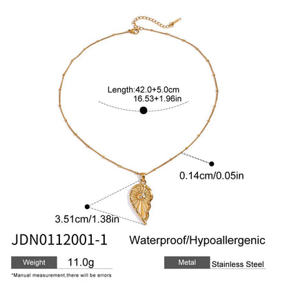 Heart Titanium Steel Necklace Light Luxury High-End Feel Accessories Non-Fading Jewelry Stainless Steel Necklace