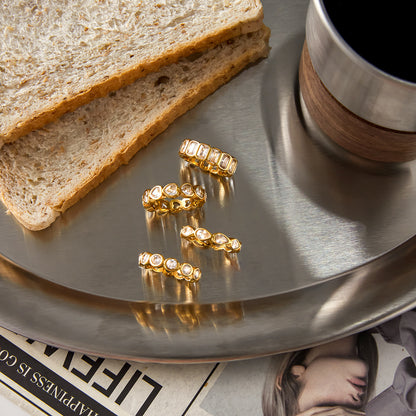 Heart Titanium Steel Ring for Women, Non-Fading Jewelry, Light Luxury High-End Feel, Stainless Steel Accessories