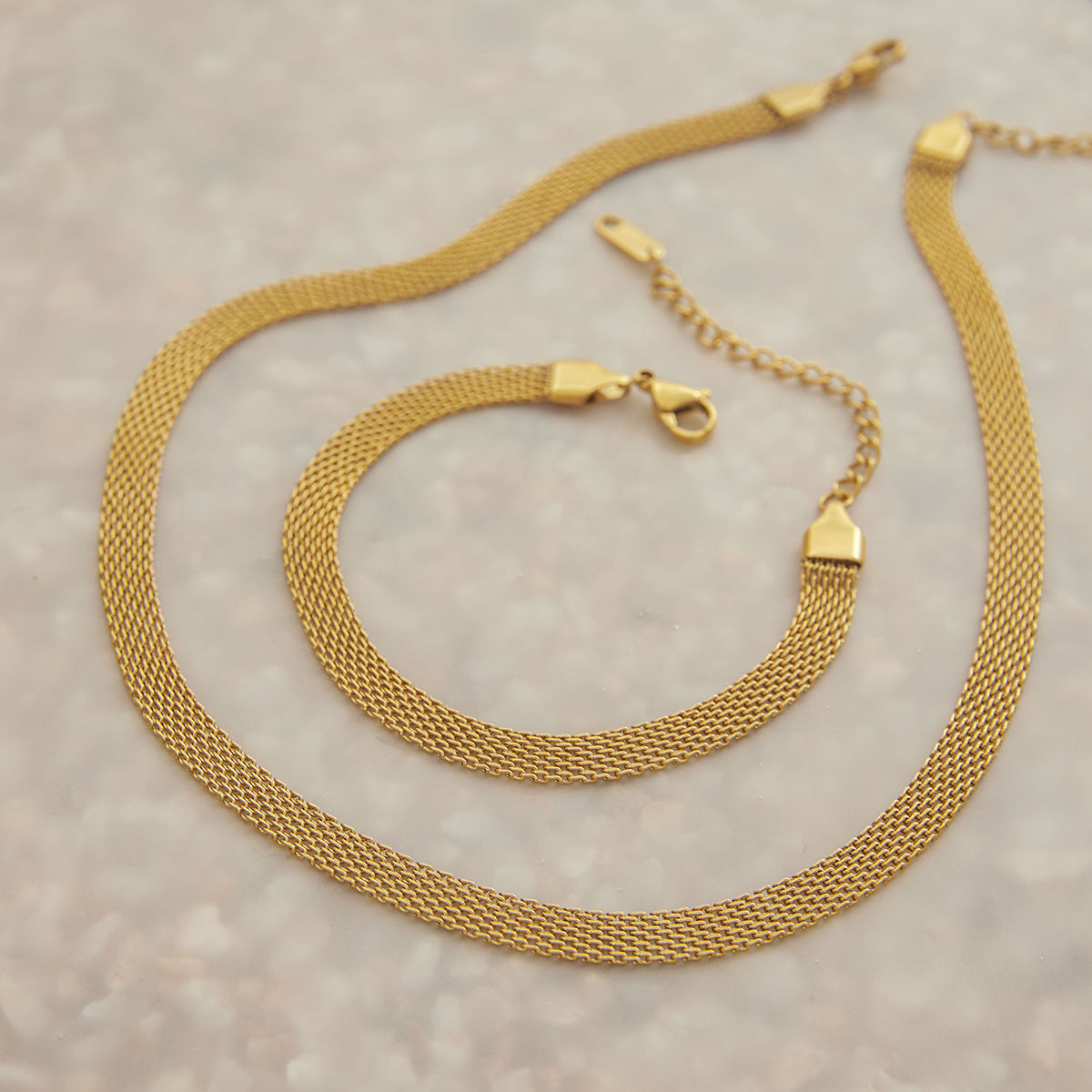 Plain Circle Titanium Steel Necklace for Women, Light Luxury High-End Bracelet, Non-Fading Jewelry, Stainless Steel Accessories