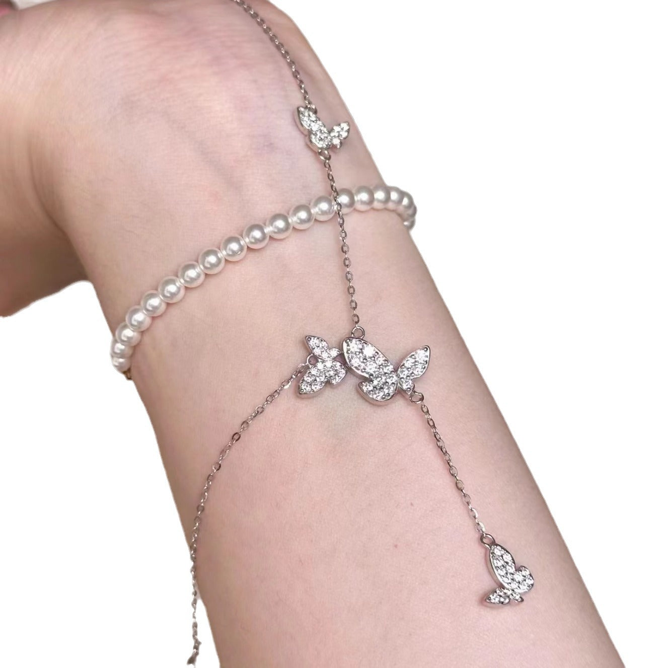 Sterling Silver S925Real Gold Plated Fairy Butterfly Necklace High Carbon Diamond Light Luxury High-end Exquisite Niche Jewelry