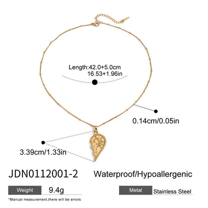 Heart Titanium Steel Necklace Light Luxury High-End Feel Accessories Non-Fading Jewelry Stainless Steel Necklace