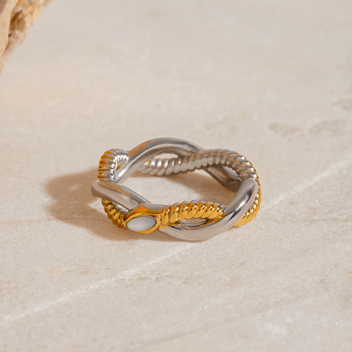 Original Design Jewelry Stainless Steel Snake Ring Titanium Steel Non-Fading Jewelry High-End Feel Ring