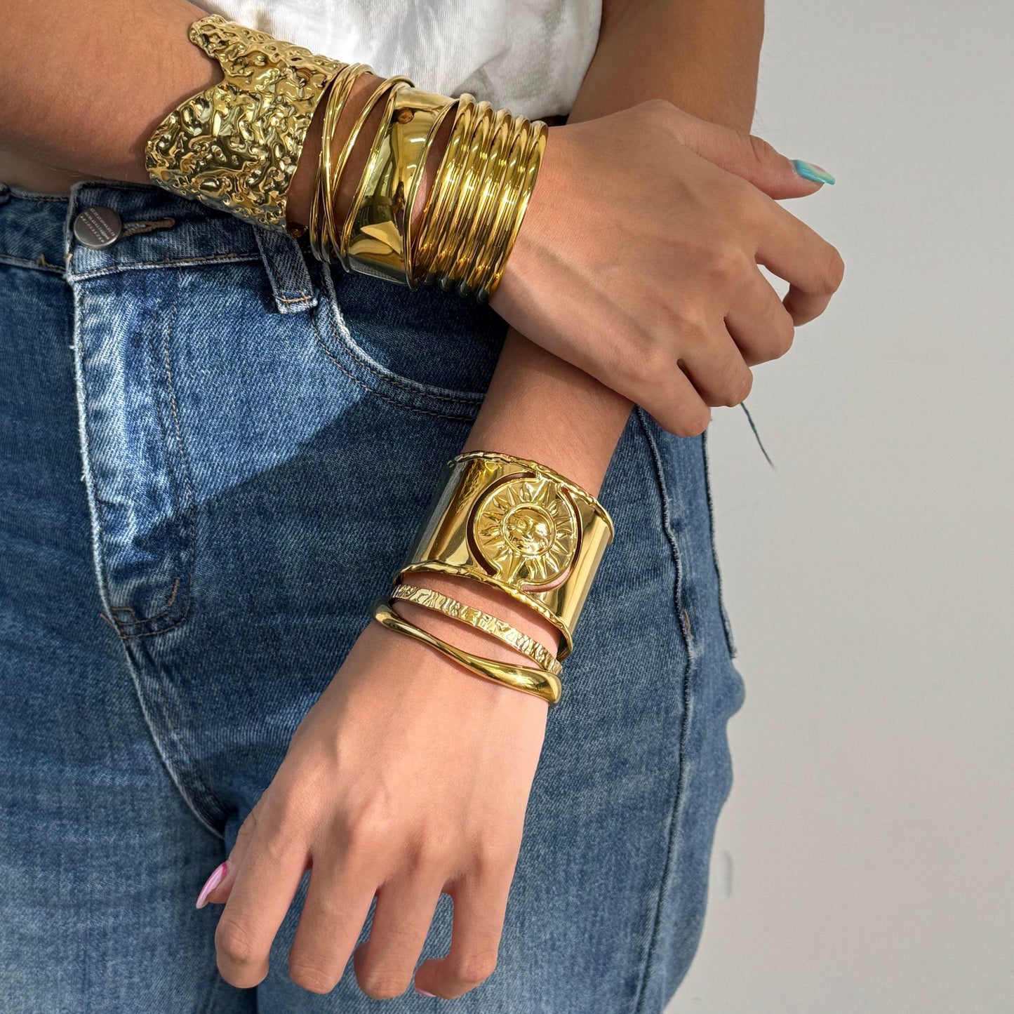 Titanium Steel Bracelet Non-Fading 18k Gold Bangle Stainless Steel Jewelry Women's Bracelet