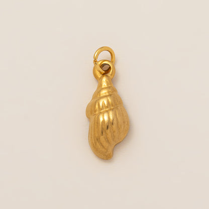 DIY Stainless Steel Starfish Flat Conch Pendant DIY Accessories Furnace Vacuum Electroplating 18K Gold Color Retention