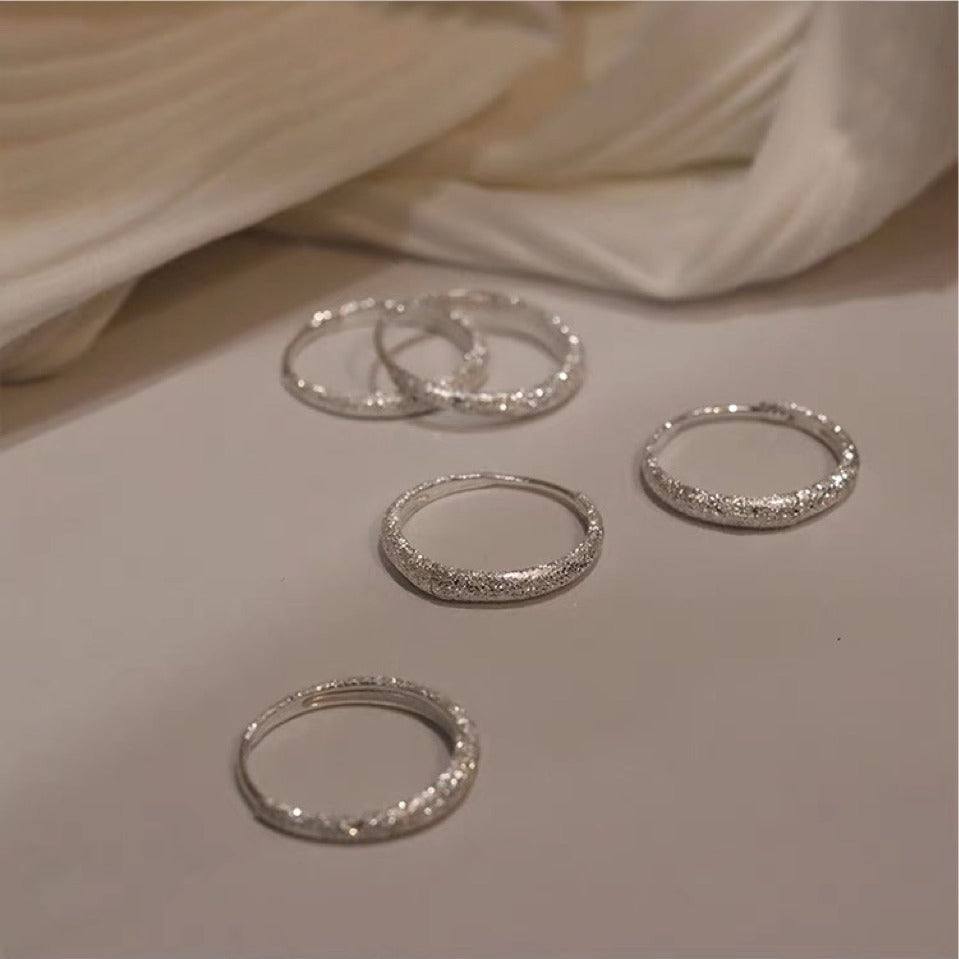 Korean Style Full Body 925 Sterling Silver Hoop Earrings Fashion Ultra Shiny Earrings Studs for Women Flash Sand Craftsmanship Elegant Minimalist Earrings