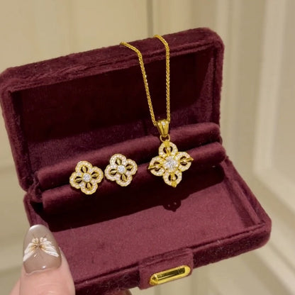 Pure Silver S925 Vajra Stud Earrings Exquisite High-end Elegant Stud Earrings