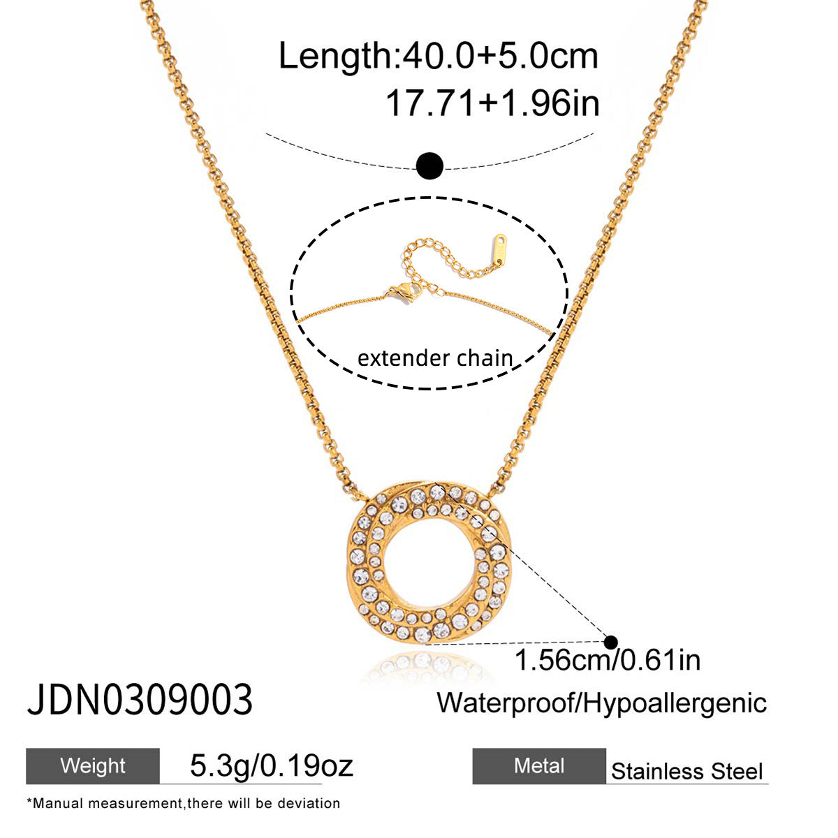 Titanium Steel Zircon Necklace Accessories for Women, Light Luxury High-End Clavicle Chain, Non-Fading Jewelry, Stainless Steel