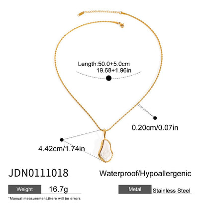 Titanium Steel Jewelry Stainless Steel Pearl Necklace Light Luxury High-end Clavicle Chain Non-fading Jewelry