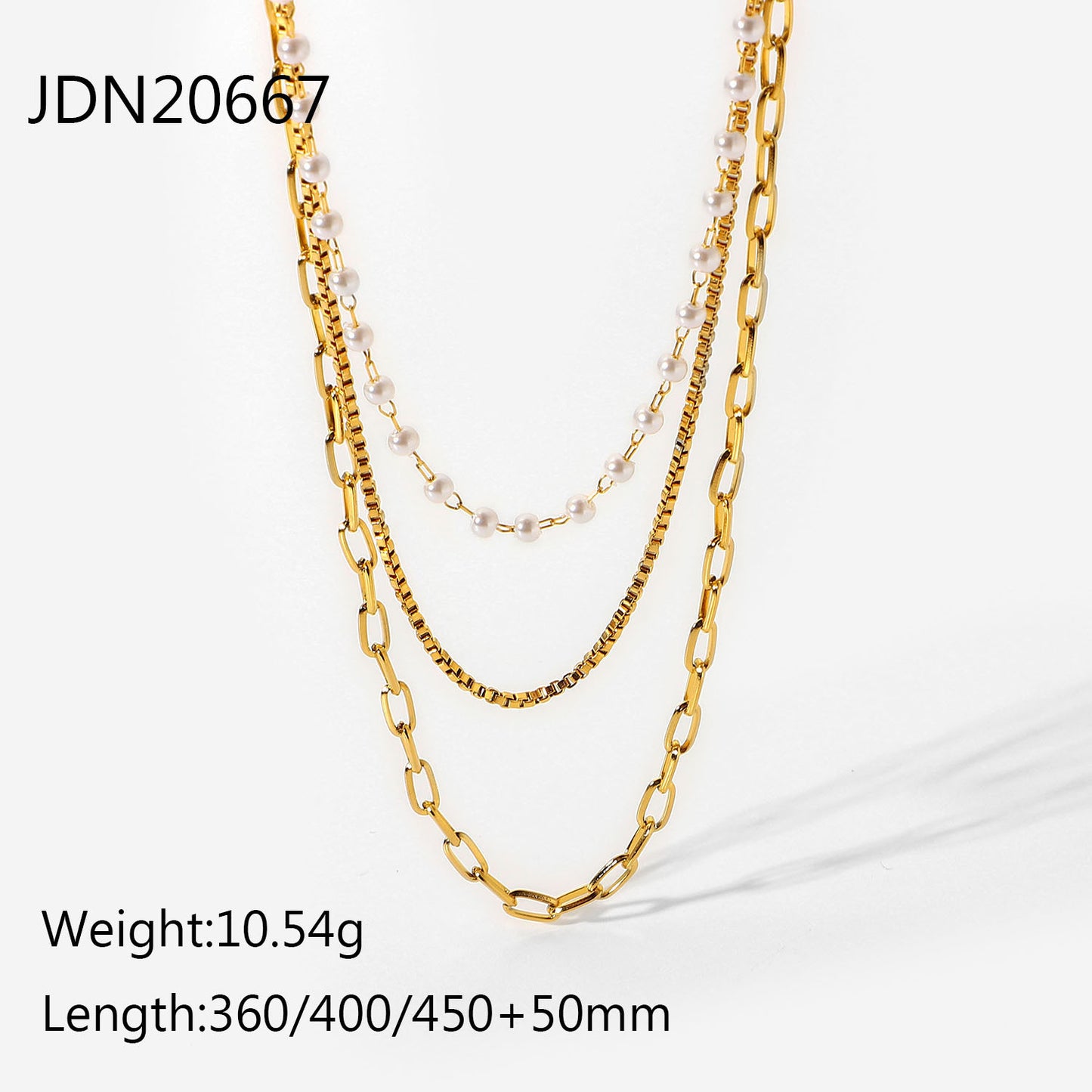 Three-layer Stacked Titanium Steel Necklace Accessories for Women, Light Luxury High-end Clavicle Chain Stainless Steel Jewelry