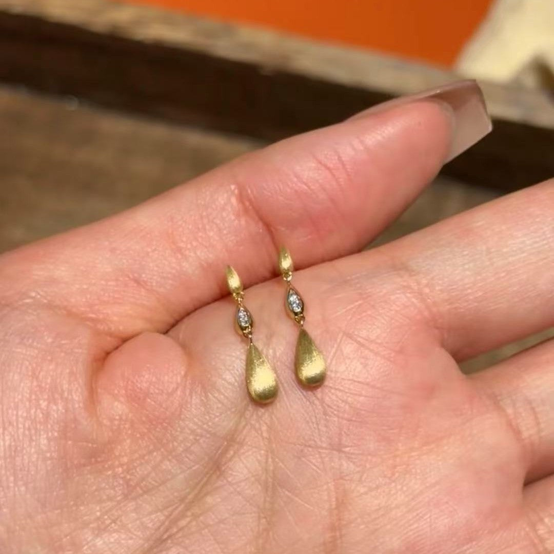 S925 Sterling Silver Brushed Craft Rachel Water Drop Earrings Dynamic Long Earrings Minimalist Style Simple Earrings Elegant