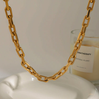 Stainless Steel Chain Necklace Layered High-End Collarbone Chain Titanium Steel Non-Fading Jewelry Necklace