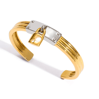 Original Design Titanium Steel Necklace Non-Fading Bracelet Niche Lock Bracelet Stainless Steel Jewelry High-End Feel