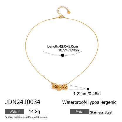 Titanium Steel Heart Necklace Light Luxury High-End Clavicle Chain Popular Stainless Steel Jewelry Non-Fading