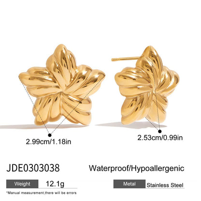 Original Design Abalone Shell Titanium Steel Necklace Light Luxury High-end Earrings Stainless Steel Earrings Jewelry