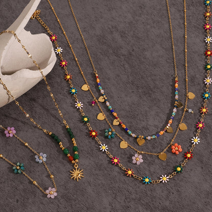 Titanium Steel Necklace Accessories High-end Bohemian Collarbone Chain Vacation Stainless Steel Jewelry