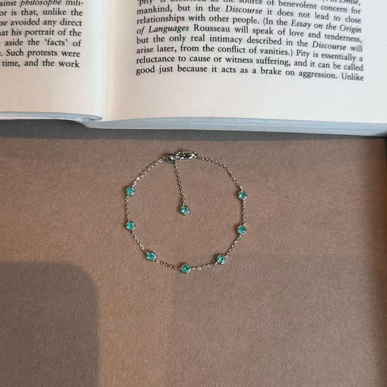 Pure Silver S925 High Carbon Diamond Paraiba Bubble Bracelet Fashion Light Luxury Exquisite Super Sparkling Bracelet High-end Versatile