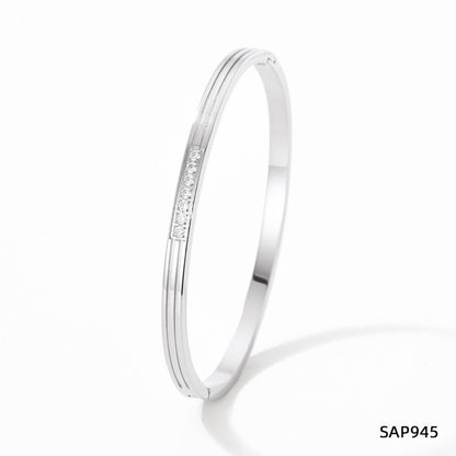 2025 New Stainless Steel Bracelet Hot-Selling Luxury High-End Micro-Paved Zirconia High-Grade Women's Bracelet