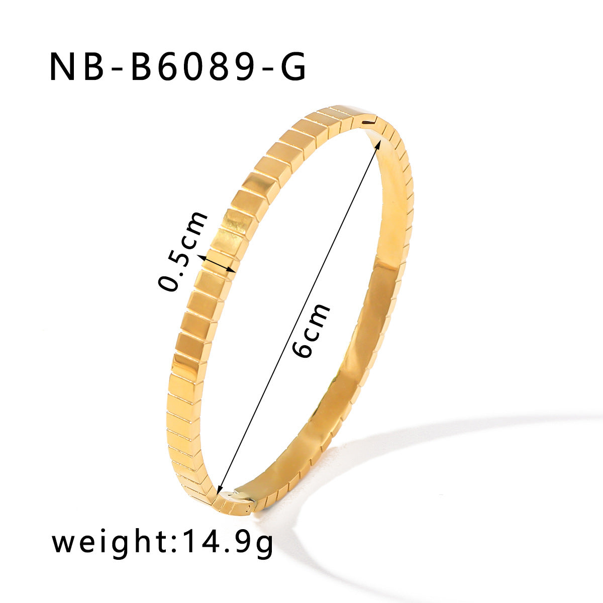 Hot-Selling Zircon Heart-Shaped Quadrilateral Geometric White Zircon Green Zircon Titanium Steel Real Gold Plated Color-Retaining Jewelry Bracelet