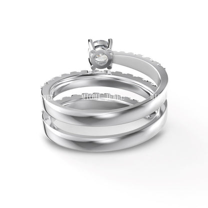 Cross-Border S925 Sterling Silver Ring Inlaid with Zircon Snake-Shaped Multi-Layer Spiral Wrapped Design Ring Wholesale