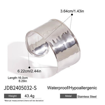 Stainless Steel Exaggerated Gold Bracelet High-end Open Bracelet Titanium Steel Jewelry Bracelet