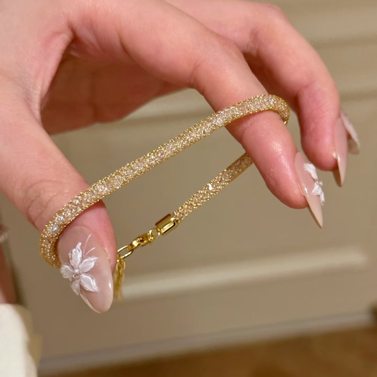 Italian Imported Craft Money Bag Mesh Bracelet Simple Niche Design Light Luxury High-End Feel Elegant Hand Jewelry